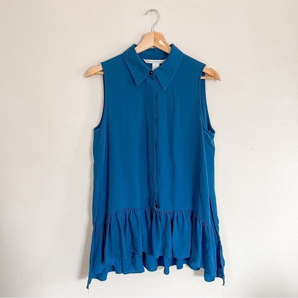 DianeVon Fursentberg |  100% silk, sleeveless button‎ down top